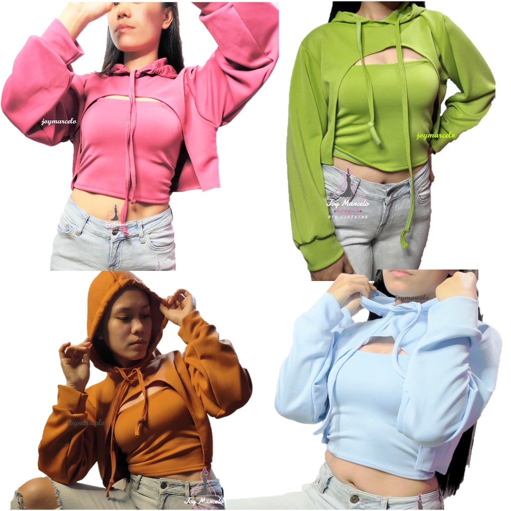 crop top hoodie jacket