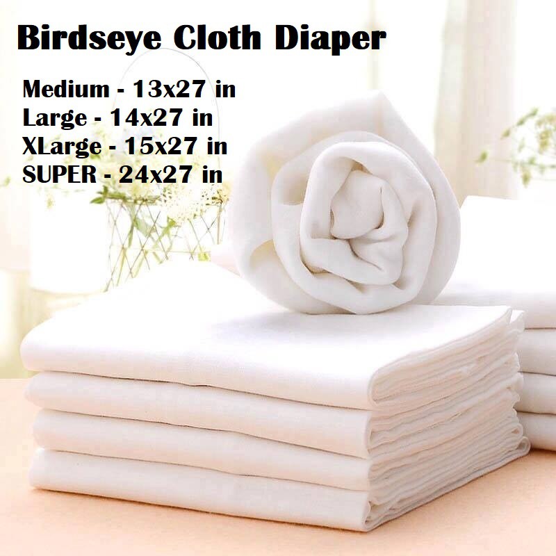 COD 12pcs or 6pcs Cloth Diaper Birdseye Lampin for Newborn Infant Baby #1