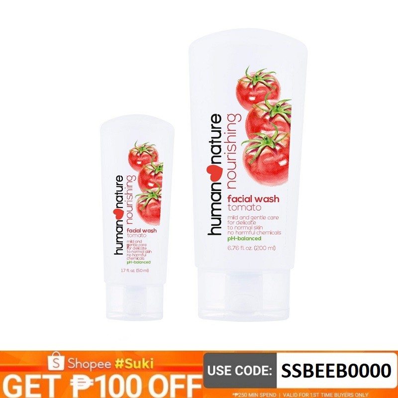 human heart nature nourishing facial wash