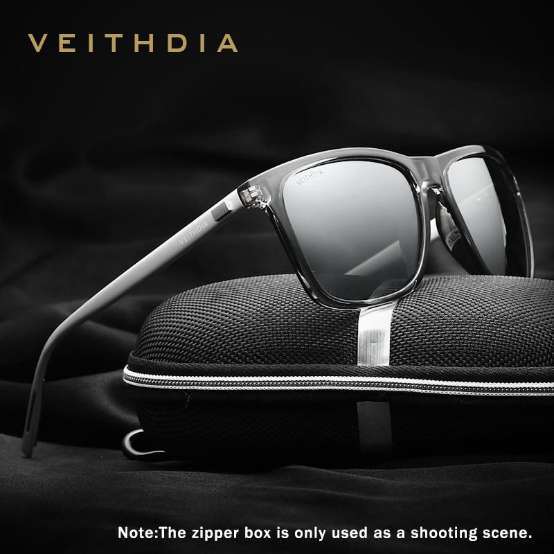 VEITHDIA Brand Unisex Retro Aluminum+TR90 Square Polarized Sunglasses Lens Vintage Eyewear #1