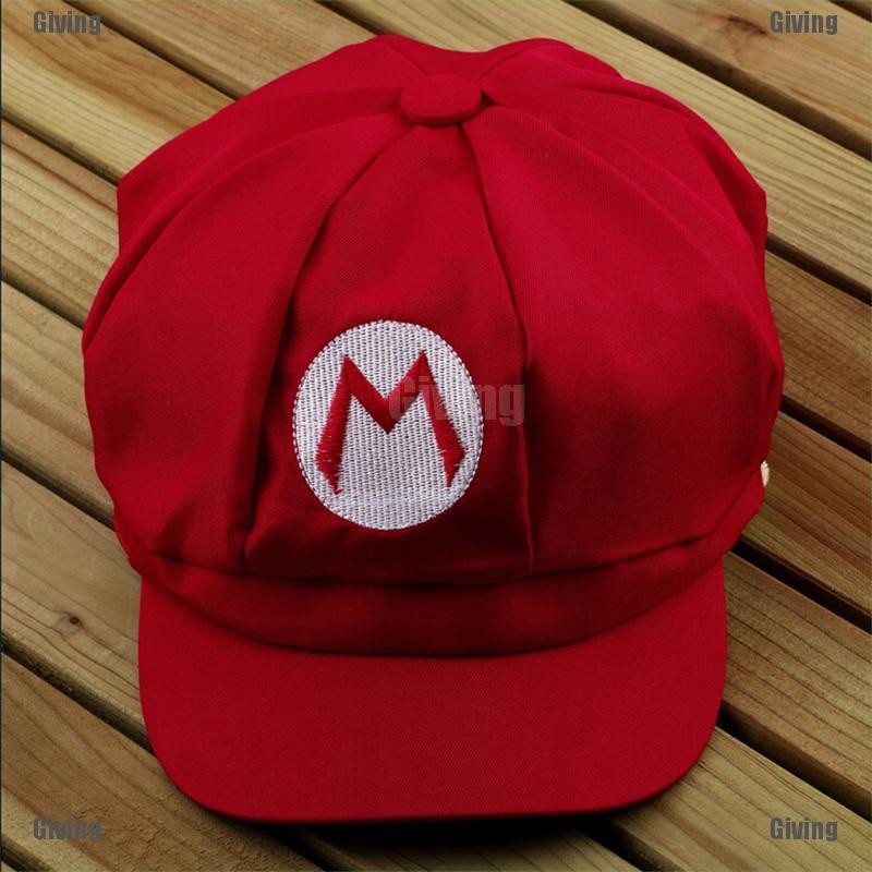 {Giving}1PCS Super Mario Bros Hat Mario Luigi Cap Cosplay Sport Wear ...