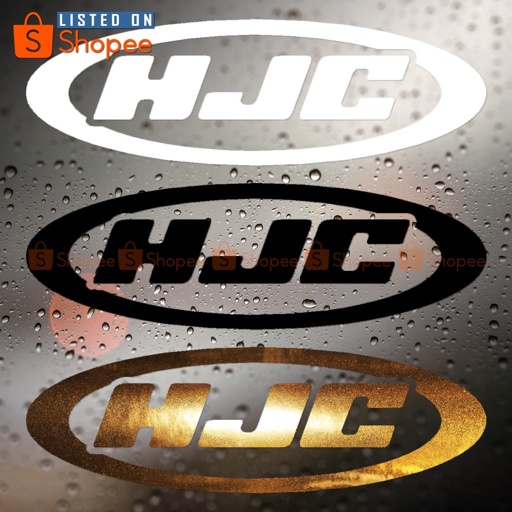 Sticker 1x HJC Decal Vinyl Weather Proof Helmets 3 inches