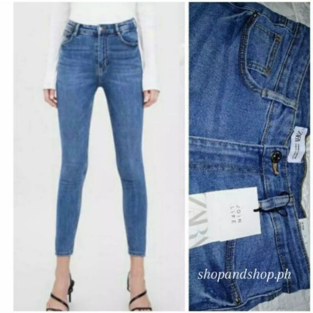 zara high rise slim jeans