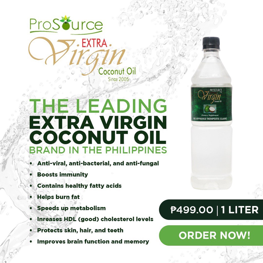 ProSource VCO Extra Virgin Coconut Oil 1 Liter Shopee Philippines