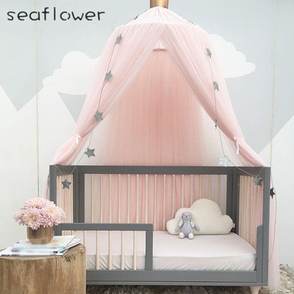 round baby bed with canopy