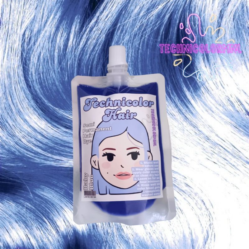 Baby Blue 80ml Technicolor Hair Semi Permanent Hair Dye | Shopee Philippines