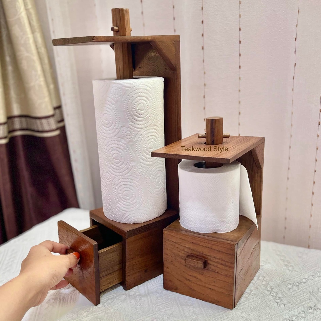 Tissue Paper Holder Small Roll Large 100 Teak Wood Shopee Philippines