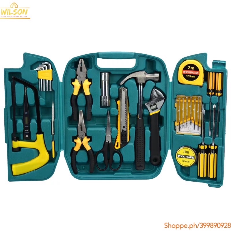 WILSON 27PCS Screw Driver Set Car Emergency Tool Kit Set Car Tools Set Pliers Mechanic Tools Set