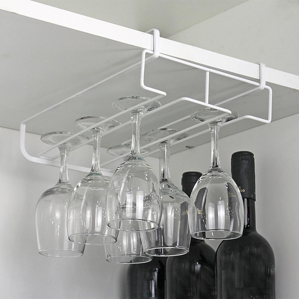 Stemware Rack Hanging Storage Wine Glass Holder Under Counter