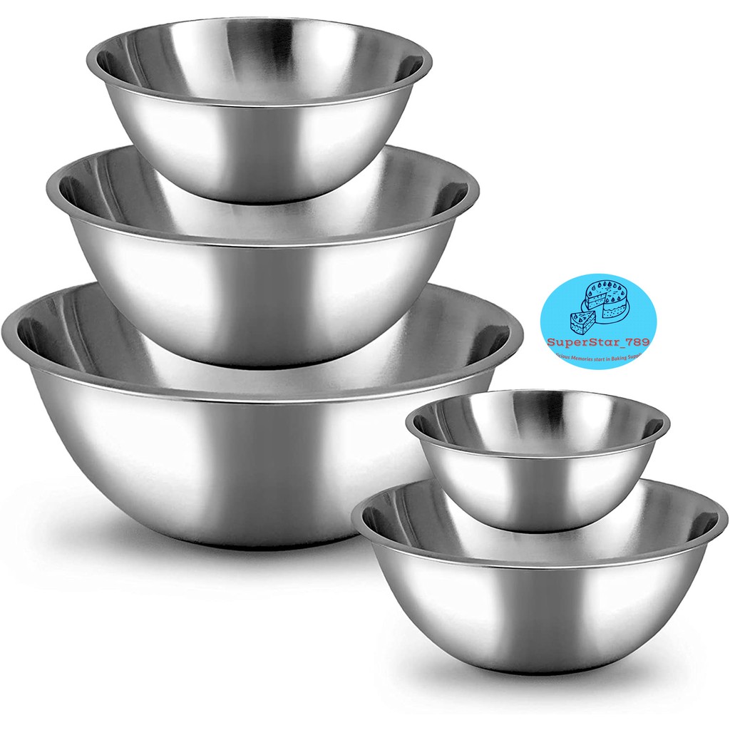 Stainless Steel Baking Mixing Bowl 16CM 18 CM 20 CM 22 CM 26 CM 30 CM Shopee Philippines