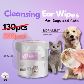 200pcs/Box Pet Eye and Ear Wet Wipes Cat Dog Tear Stain Remover Pet Cleaning Paper Tissue Aloe Wipes