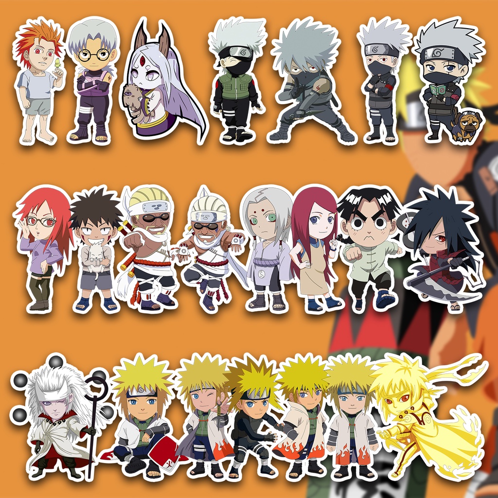 Naruto Characters Chibi Waterproof Vinyl Sticker 2 | Shopee Philippines