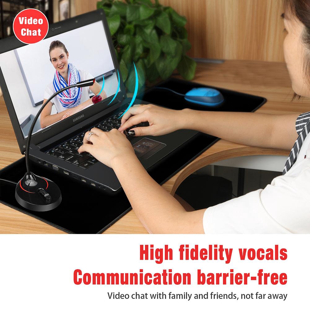 USB Computer Microphone Omnidirectional PC Laptop Microphone with 360