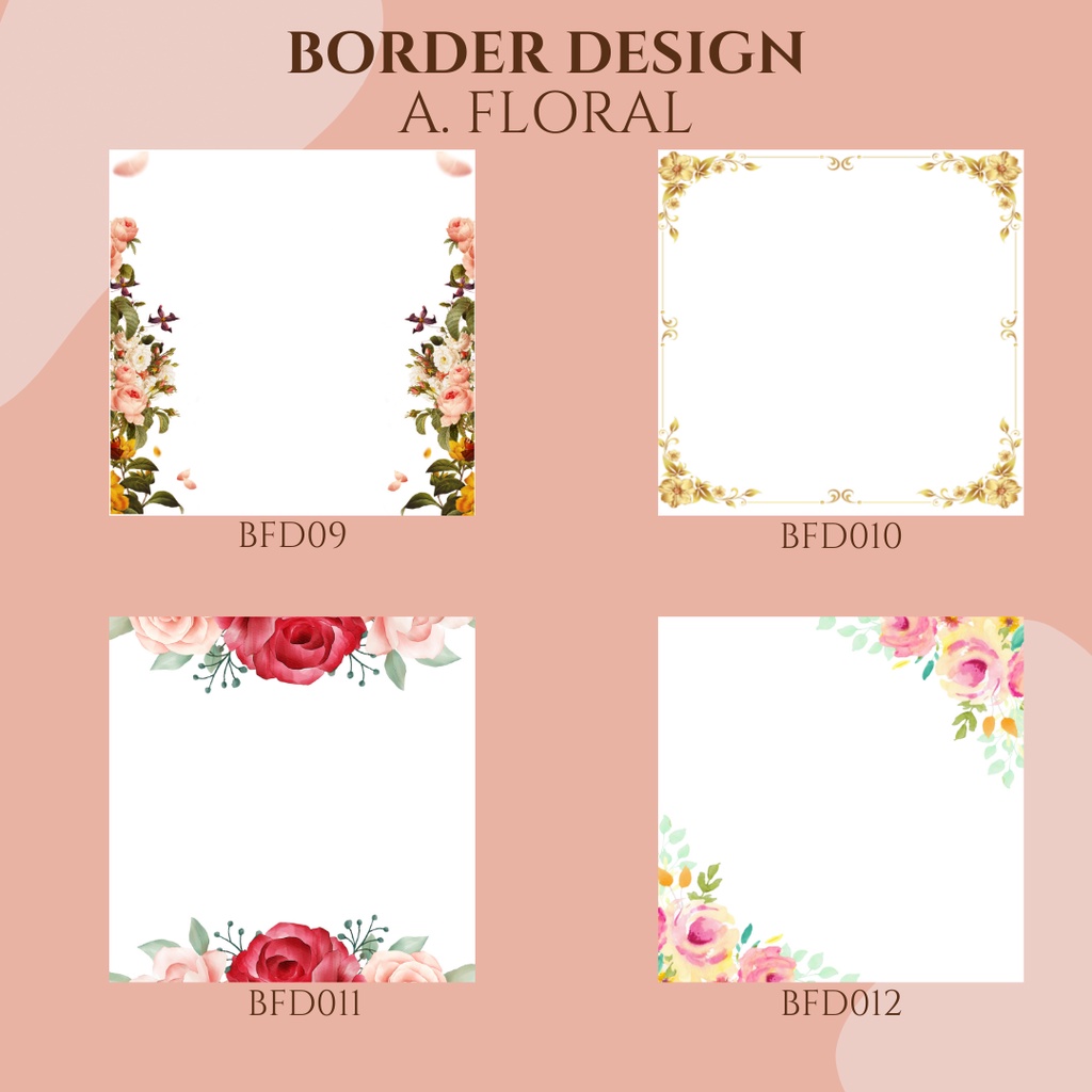 Personalized Notepads BORDER DESIGN / SET B (FLORAL) Shopee Philippines