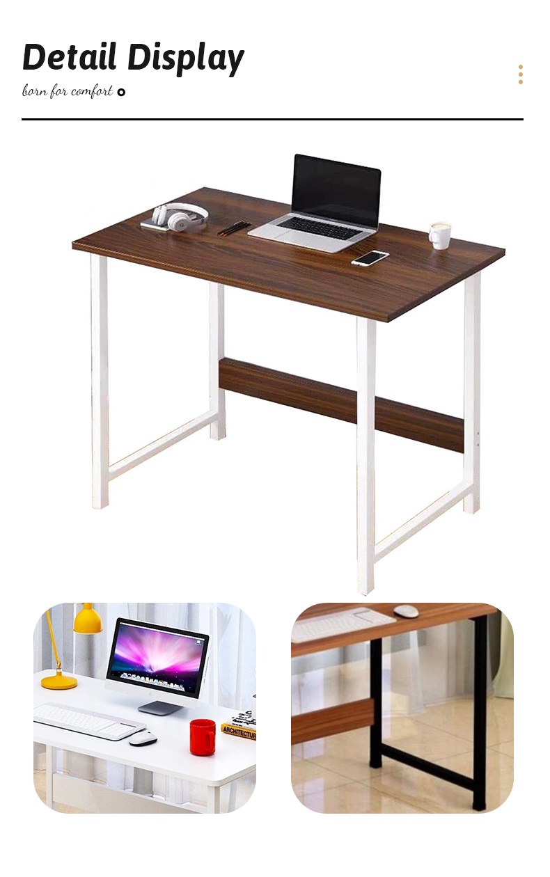 【longfatai】high Quality Modern Minimalist Computer Desk Solid Wood 