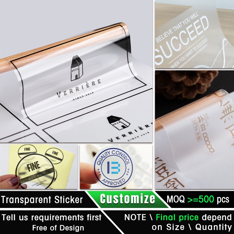 custom transparent sticker personalized waterproof sticker die cut seal