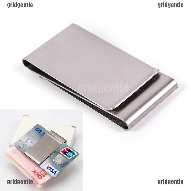 Gt Two Sided Stainless Steel Slim Pocket Money Clip Wallet Credit Card Cash Holder Ph - 