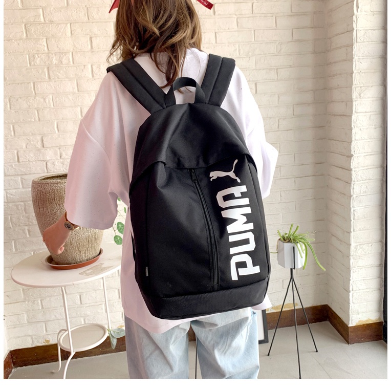 Flash Sale Puma Women S Hiking Bag Men S Knapsack Casual Zipper Simple Backpack Beg Galas Lelaki Dan Wanita Beg Pelajar Beg Sekolah Shopee Philippines