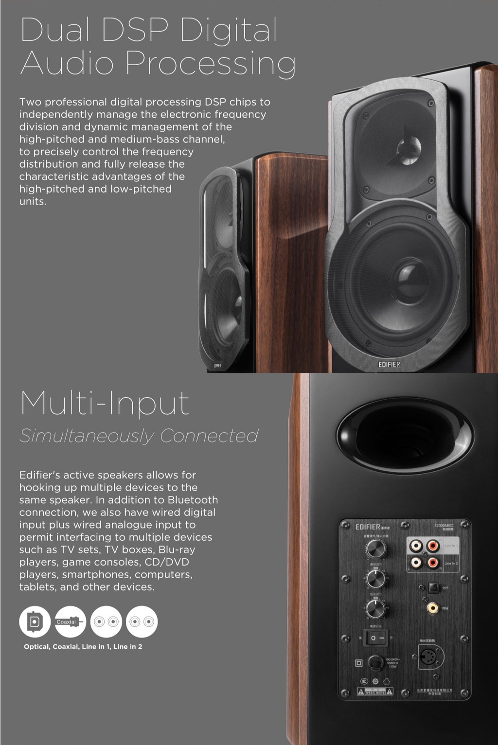 Edifier S2000 MKIII High Quality 2.0 Active Monitor Music Production ...