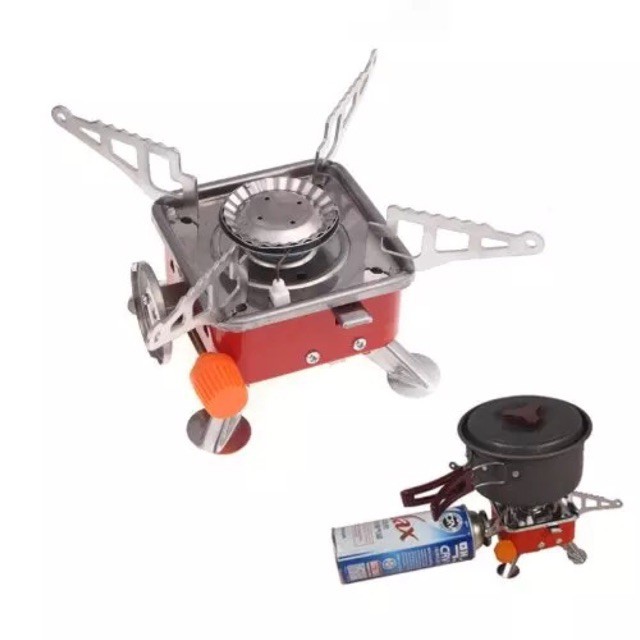portable card type stove square outdoor folding camping stove