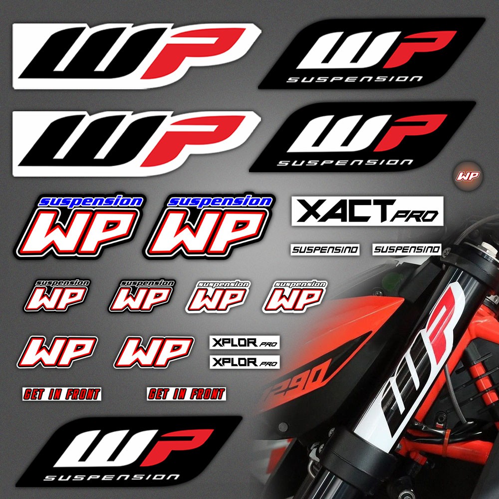 WP Fork Motorcycle Bicycle Stickers Suspension Shocker Logo Damper ...