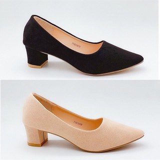【TRENDIANO】Korean Women Pointed Toe Block Heels Office Work Shoes