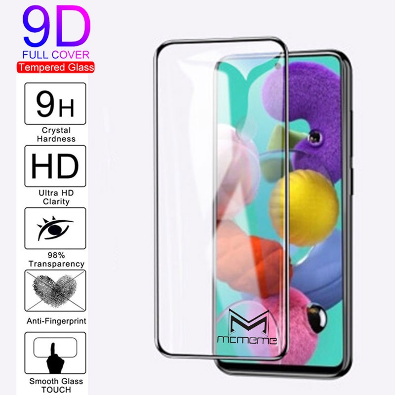 9d Full Tempered Glass Screen Protectors Samsung Galaxy A51 A71 A21 A31 A41 A11 A01 5g Shopee