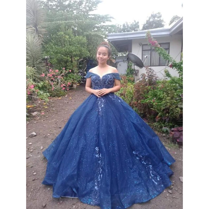 navy blue prenup debut gown | Shopee Philippines