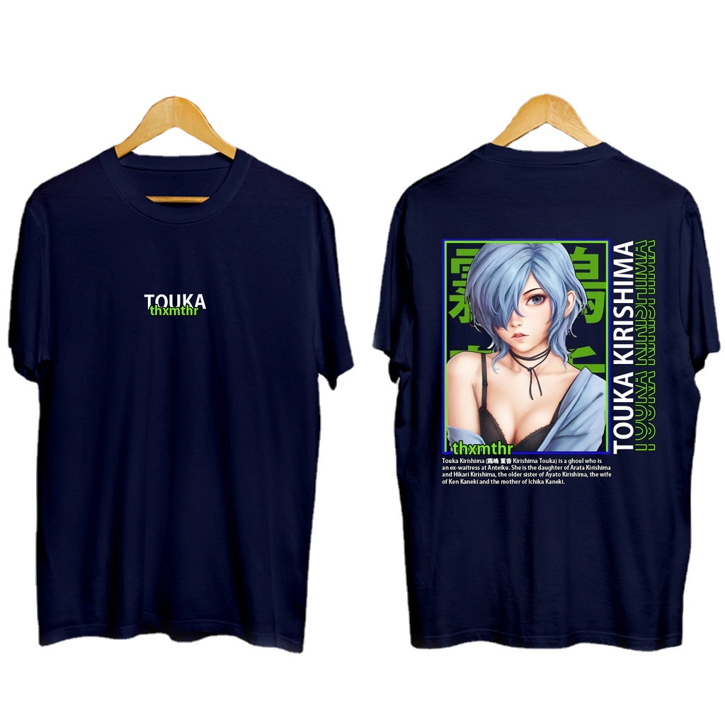TOKYO GHOUL WAIFU Cosplay T shirt TOUKA CHAN KIRISHIMA Costume Tops Short Sleeve Anime Tee Shirt Gra