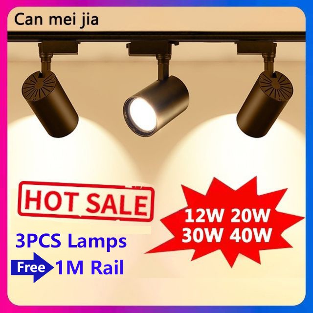 Whole Set LED COB Track Light Rail Spotlight Spot Light Track Lamp Led