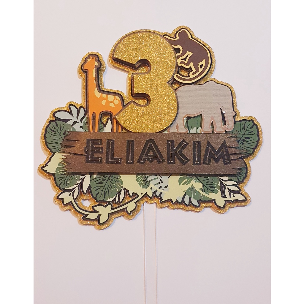 Customizable Jungle Cake Topper | Shopee Philippines