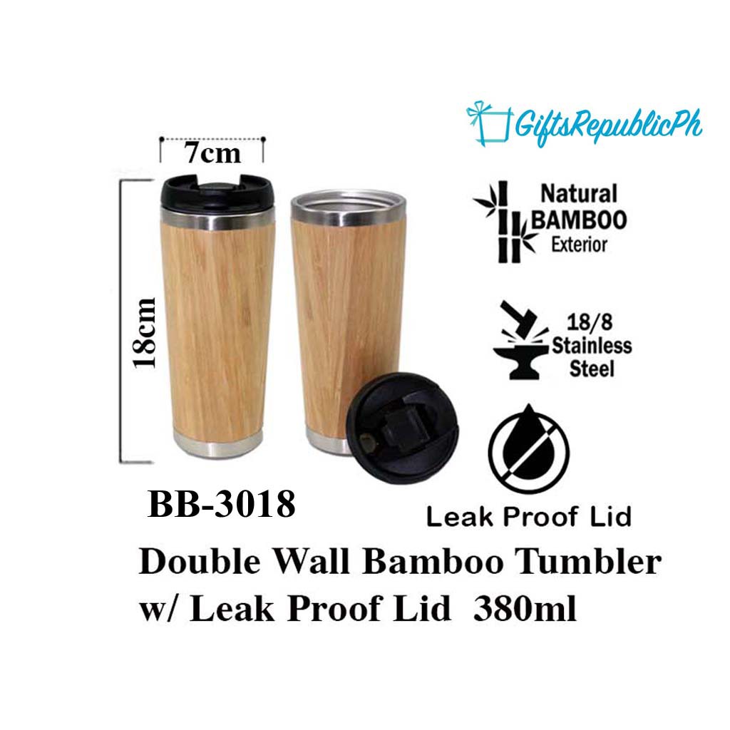 Bamboo Tumbler 380ml with Leak Proof Lid BS3018 Shopee Philippines