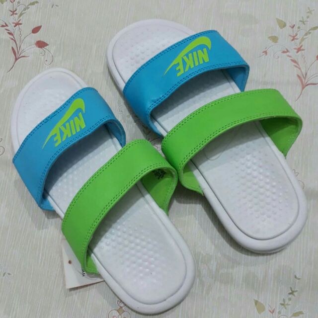 nike benassi duo ultra slide green