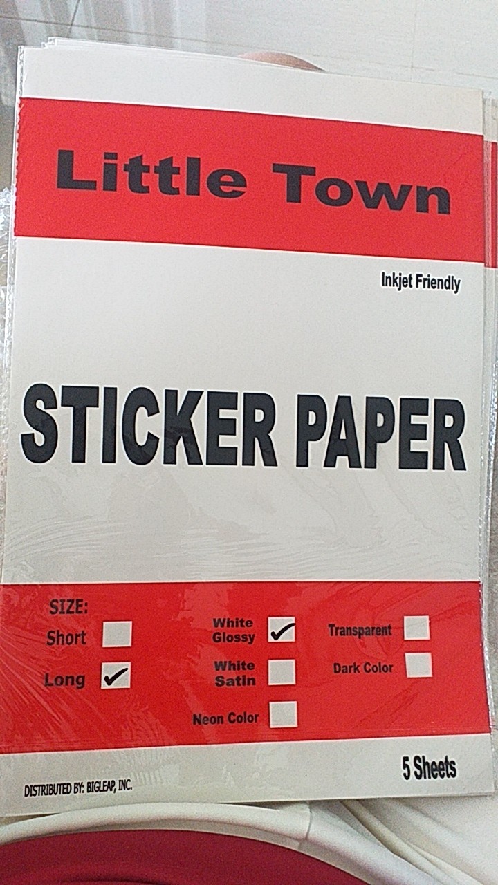 long sticker paper