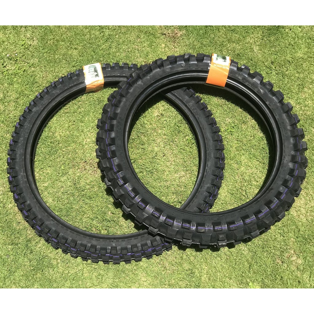 Mototrek 4.10x18 and 2.75x21 Knobby tires for Enduro dirtbikes presyo