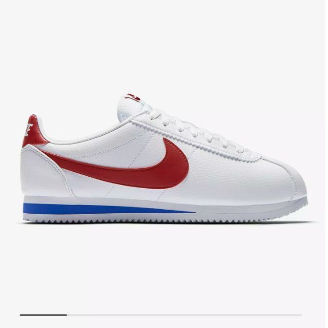 nike cortez shoes red white and blue