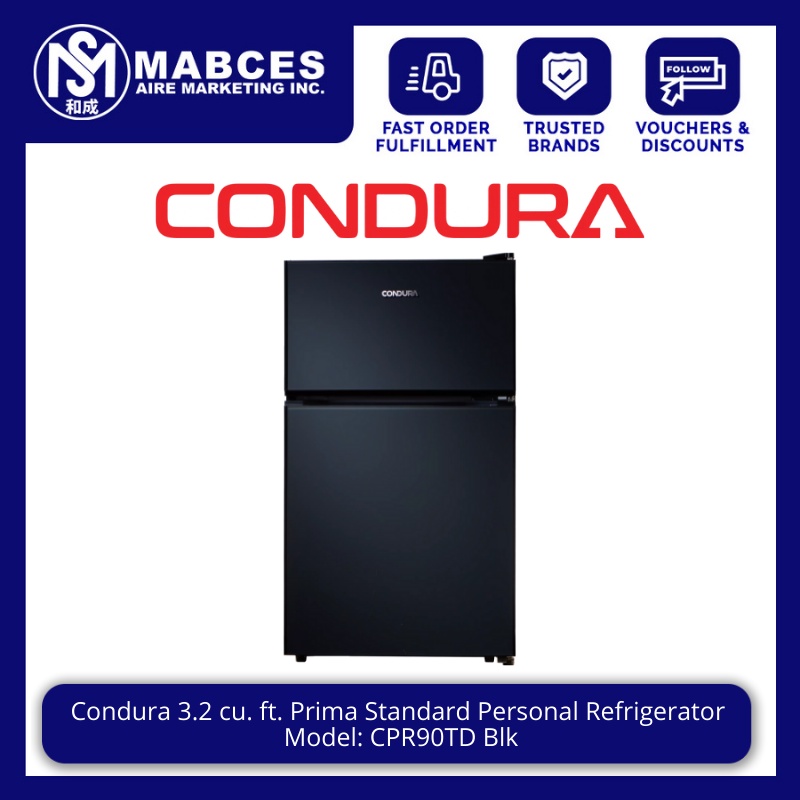 Condura 3.2 cu. ft. Prima Standard Personal Refrigerator CPR90TD Blk