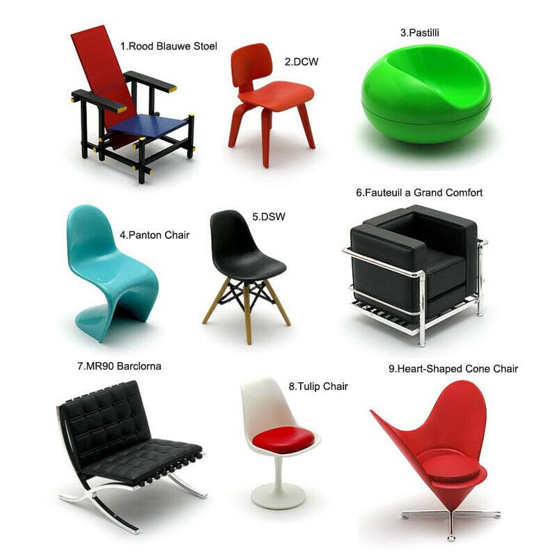 miniature designer chairs