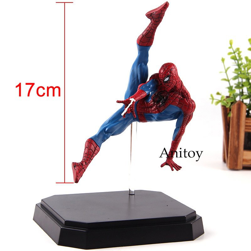 iron spiderman statue