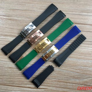 Suitable For Rolex Blue Black Green Water Ghost Strap Rubber B Natural Submariner GMT 20mm Men Style #1