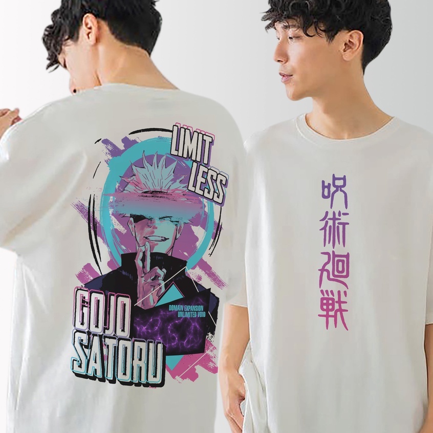 Popular Fashion Casual Anime Graphic tees Unisex white oversize