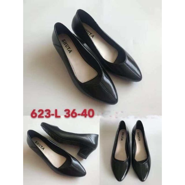 formal black leather shoes for women