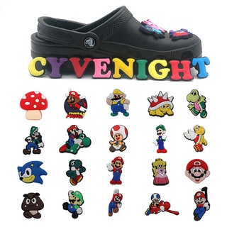NEW Retro Game Characters Mario Series Crocs Jibbitz Shoe Charms for Crocs Slippers Shoes Buckle Shoe Decorations Hole Shoes Shoes Flowers