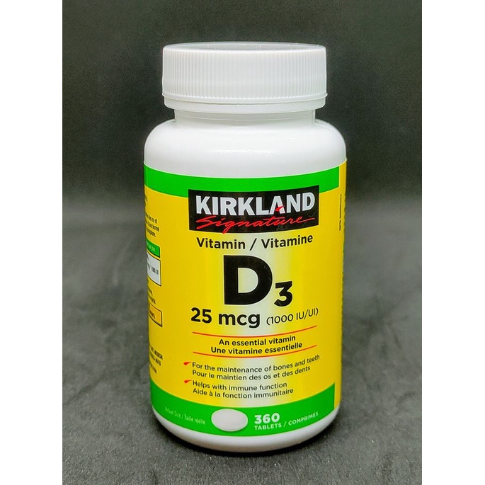 Kirkland Vitamin D3 1000 IU/ 25mcg (360 tablets ) Shopee Philippines