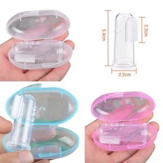 ED shop Teether Toothbrush Handles Silicone Teeth Cleaner for Babies with case hand toothbrushs