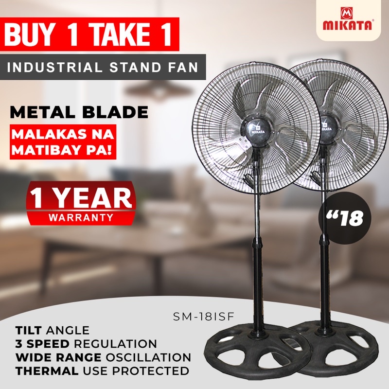 BUY 1 TAKE 1!! Mikata SM18ISF Industrial Stand Fan Electric Fan 18inch