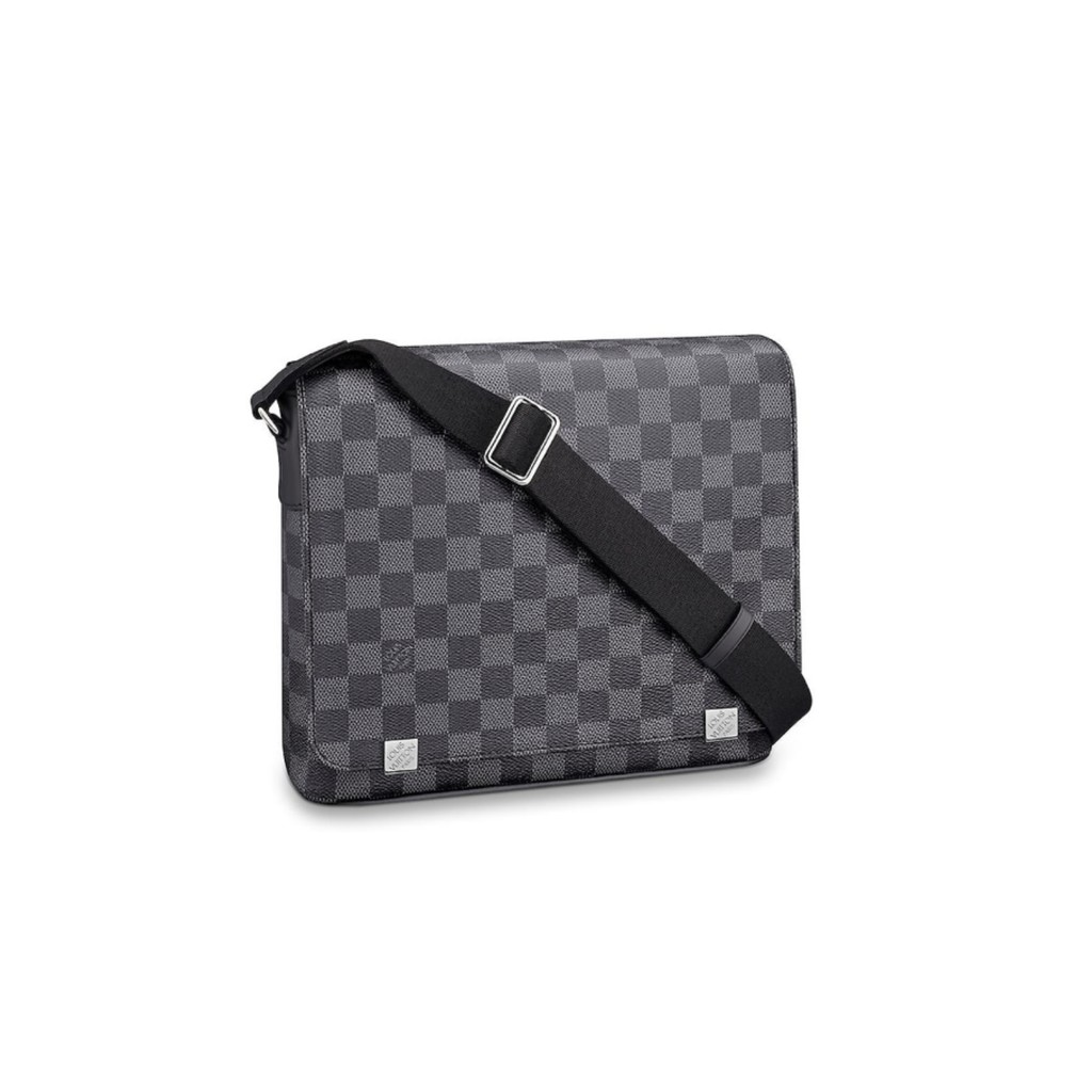 louis vuitton black checkered bag