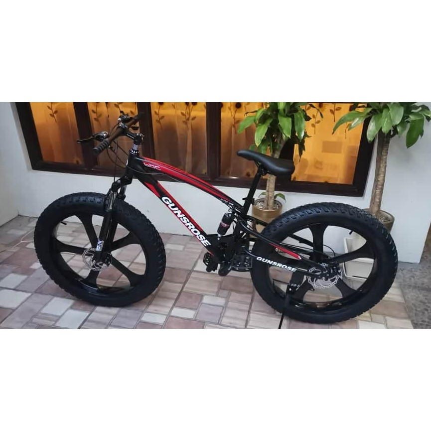 guns rose fat bike