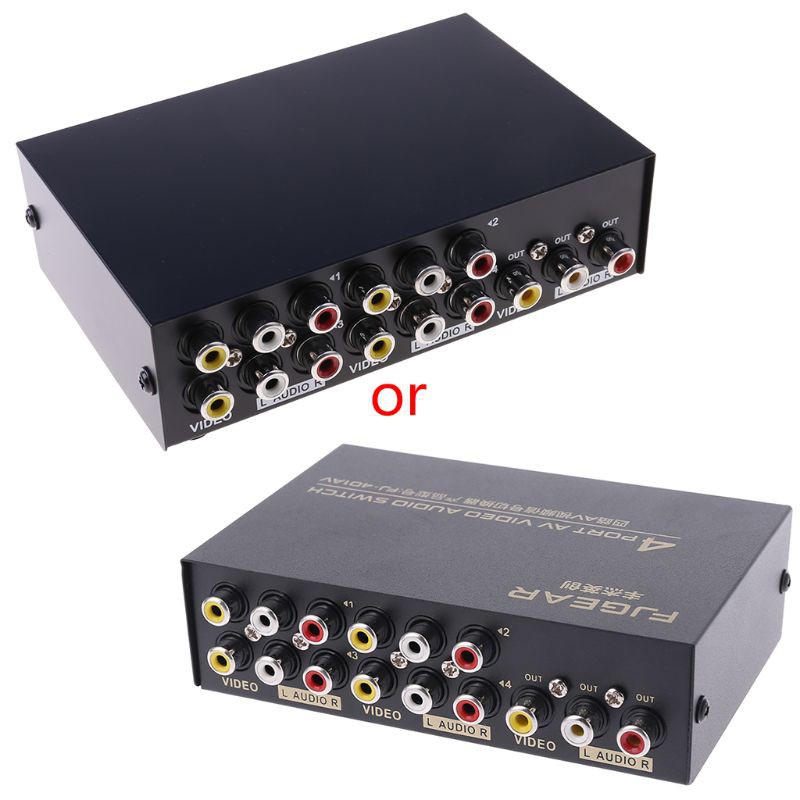 ★going♣4 Port AV Audio Video RCA 4 Input 1 Output Switcher Switch ...