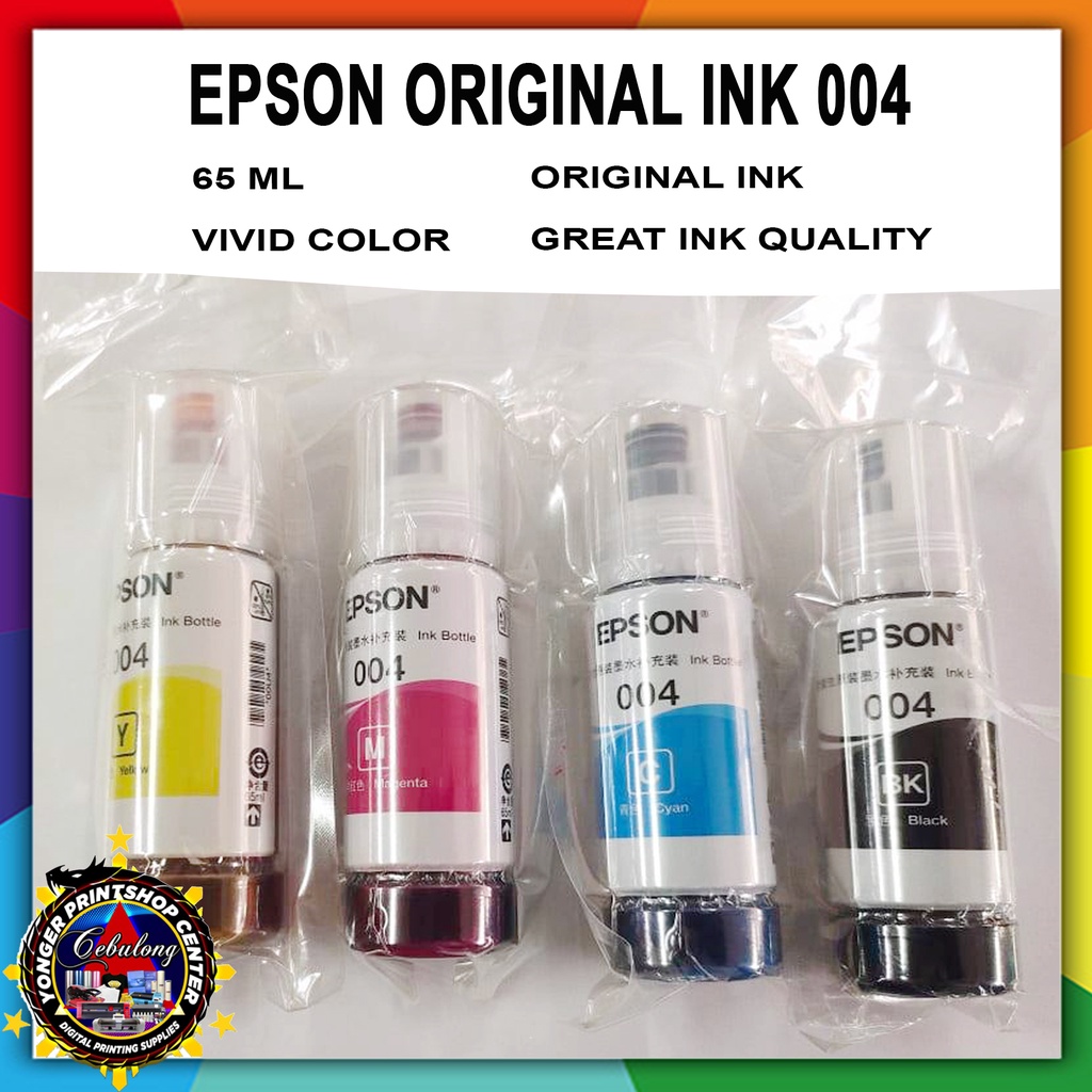 004 003 Epson Original Ink Setcmyk Shopee Philippines 9324